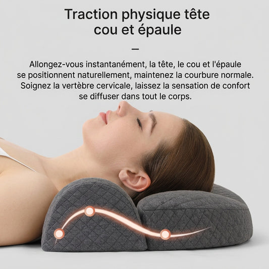 Oreiller cervical contour à courbure dorée
