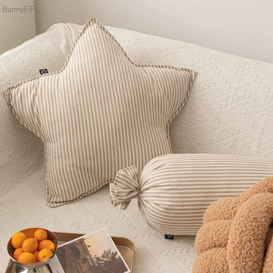 Coussin patchwork cousu main
