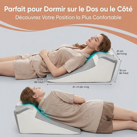 Cale de lit inclinée à mémoire de forme