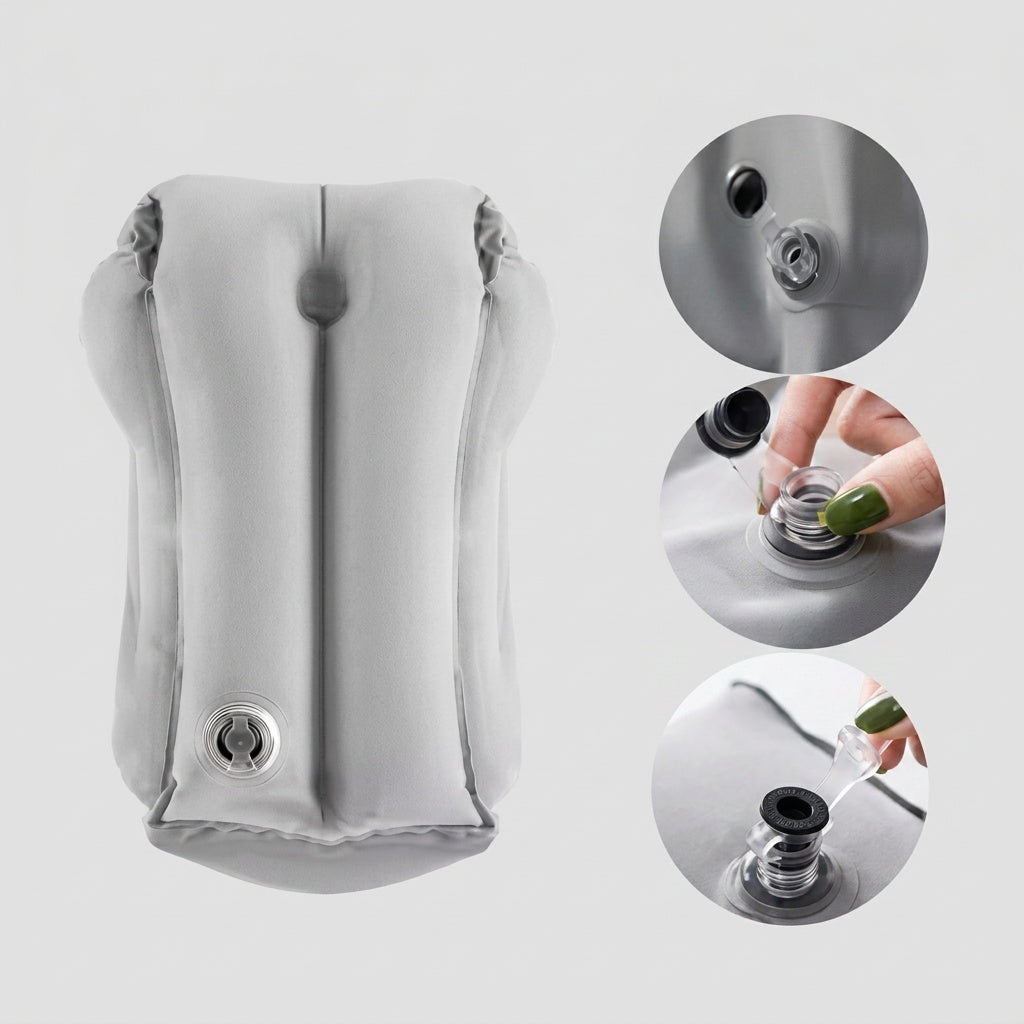 Oreiller de voyage gonflable en PVC