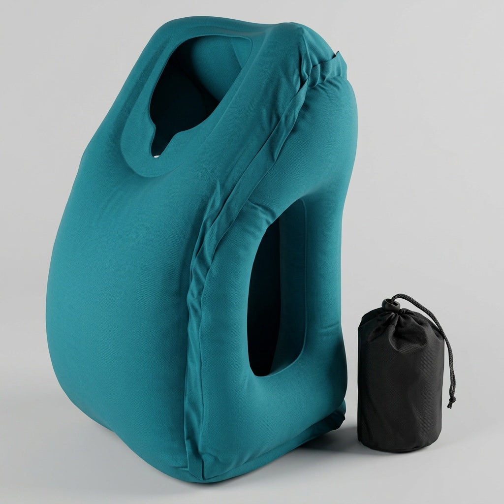 Oreiller de voyage gonflable en PVC