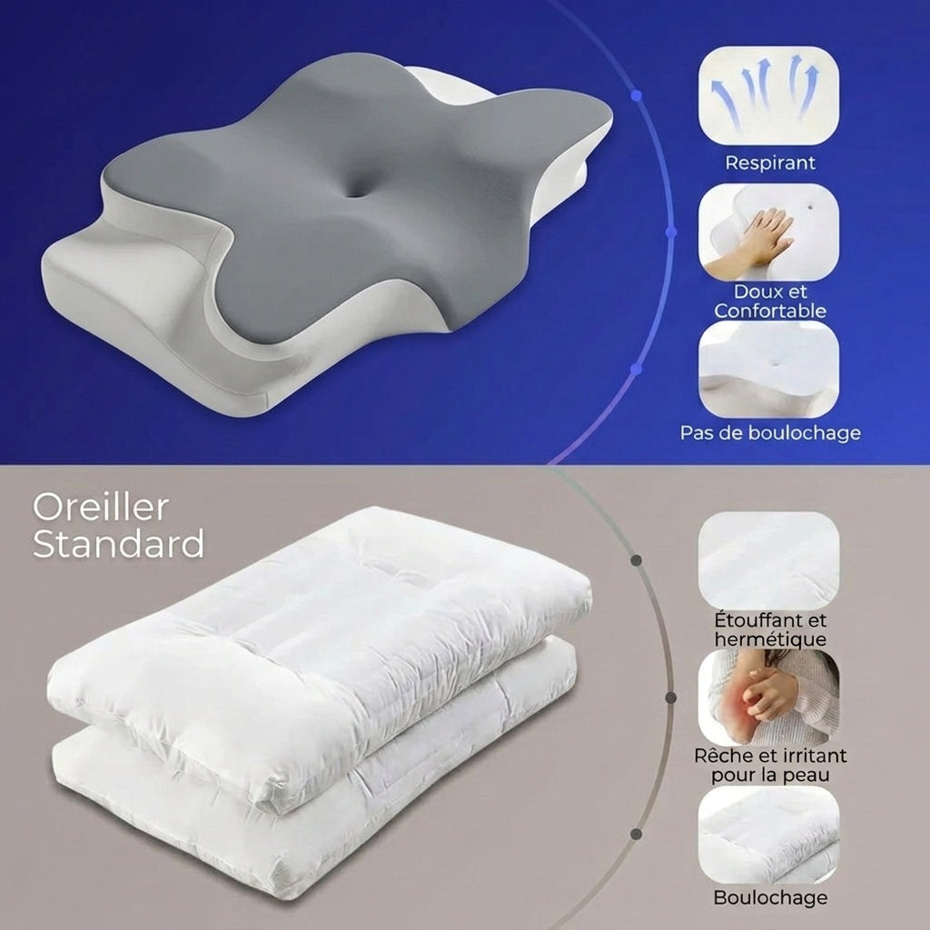 Oreiller cervical papillon à mémoire de forme