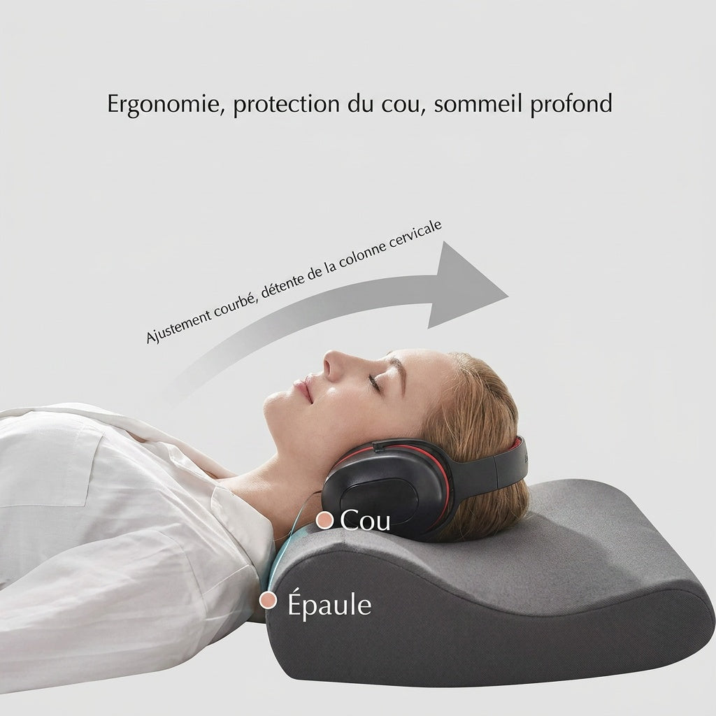 Oreiller cervical pour dormeur latéraux