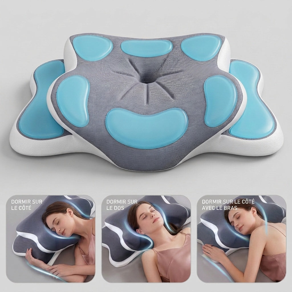 Oreiller cervical double hauteur