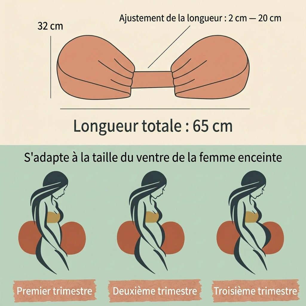 Oreiller de maternité en forme de U