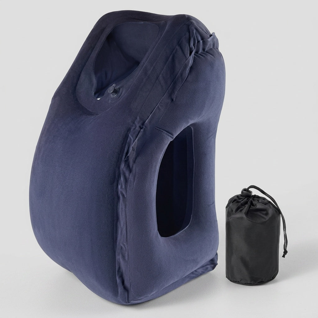 Oreiller de voyage gonflable en PVC