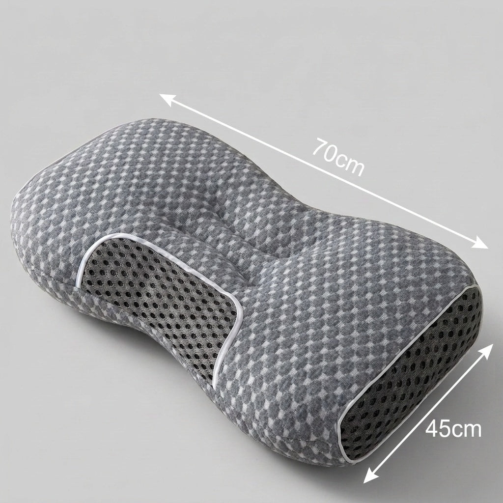 Oreiller cervical garni fibre