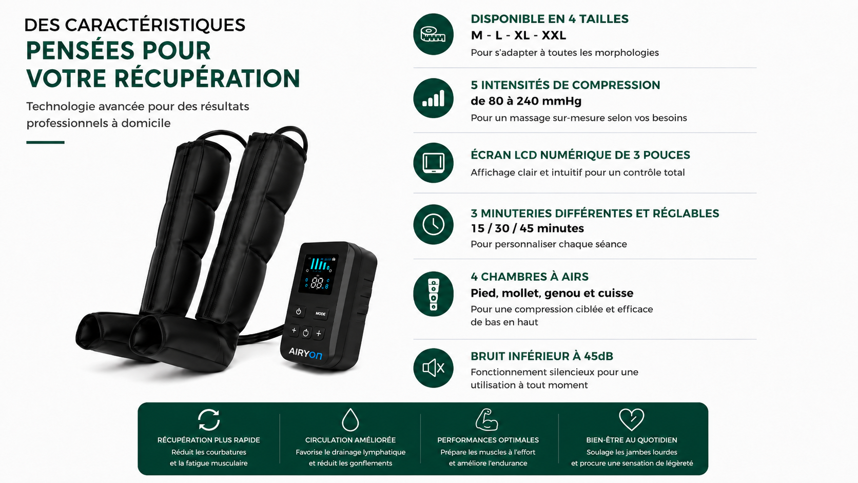 Bottes de compression - Airyon Pulse