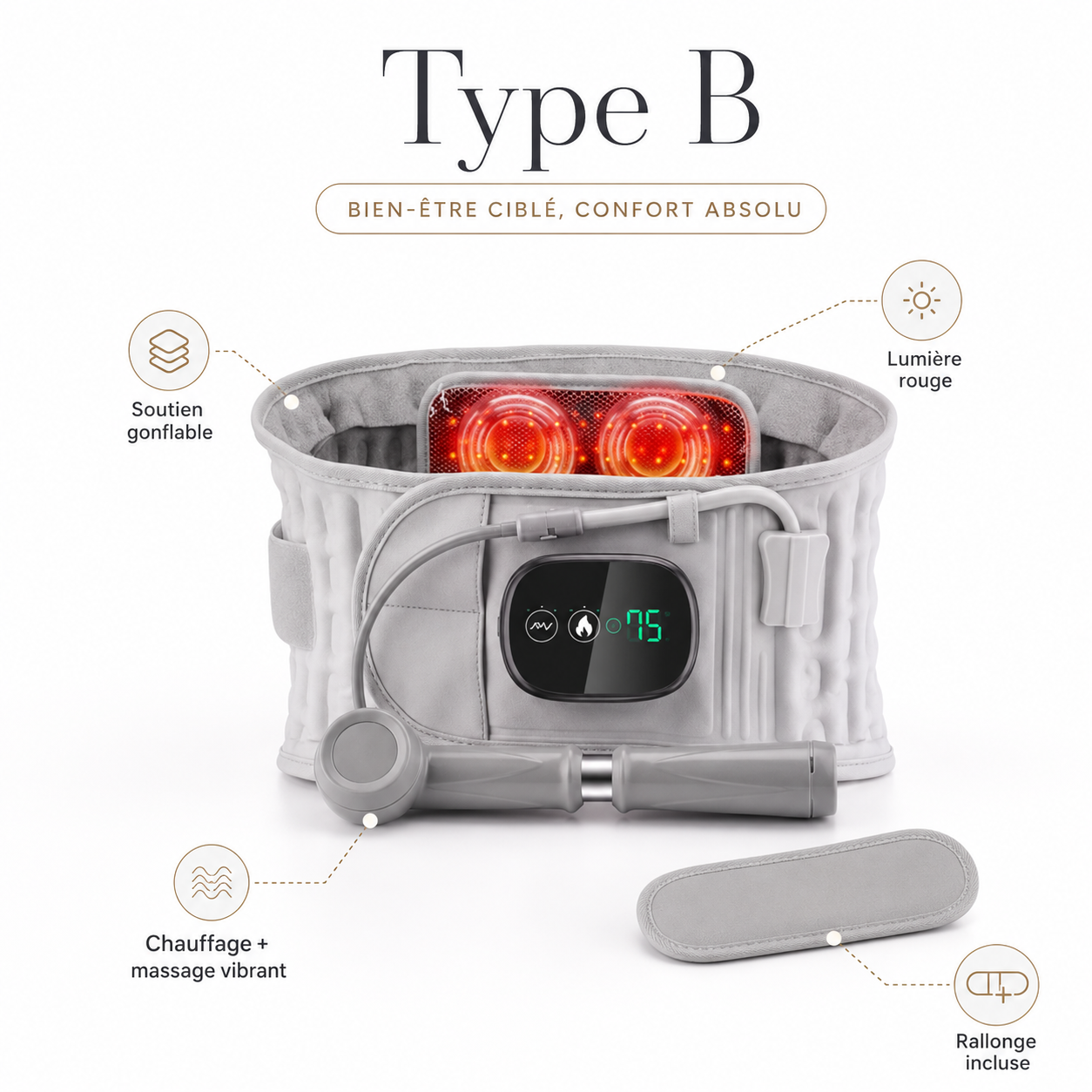 Ceinture de Massage Lombaire - AIRYON Pulse