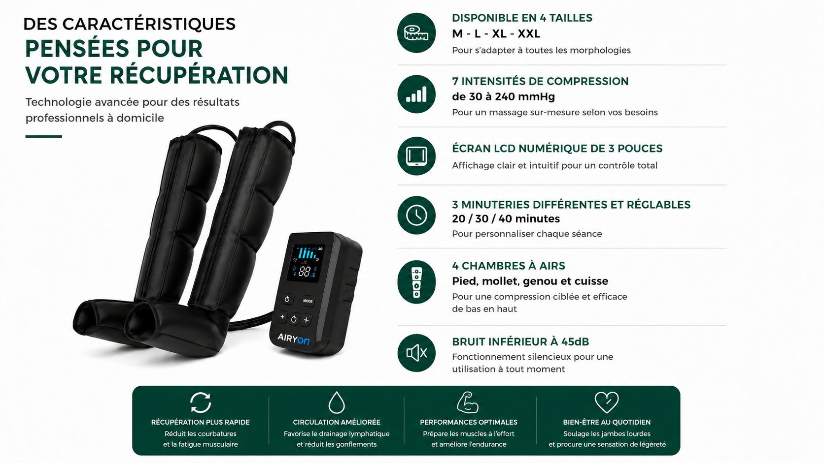 Bottes de compression - Airyon Pulse
