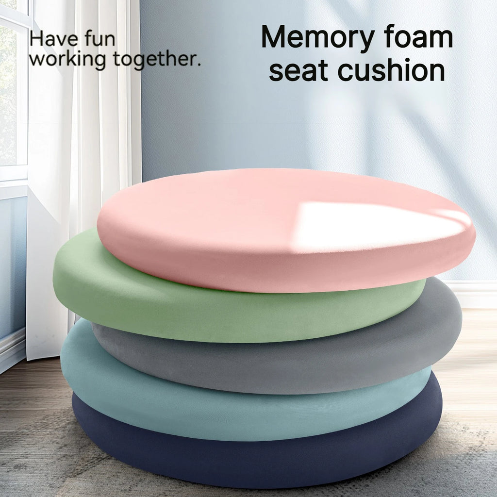 Coussin d'assise rond en soie glacée