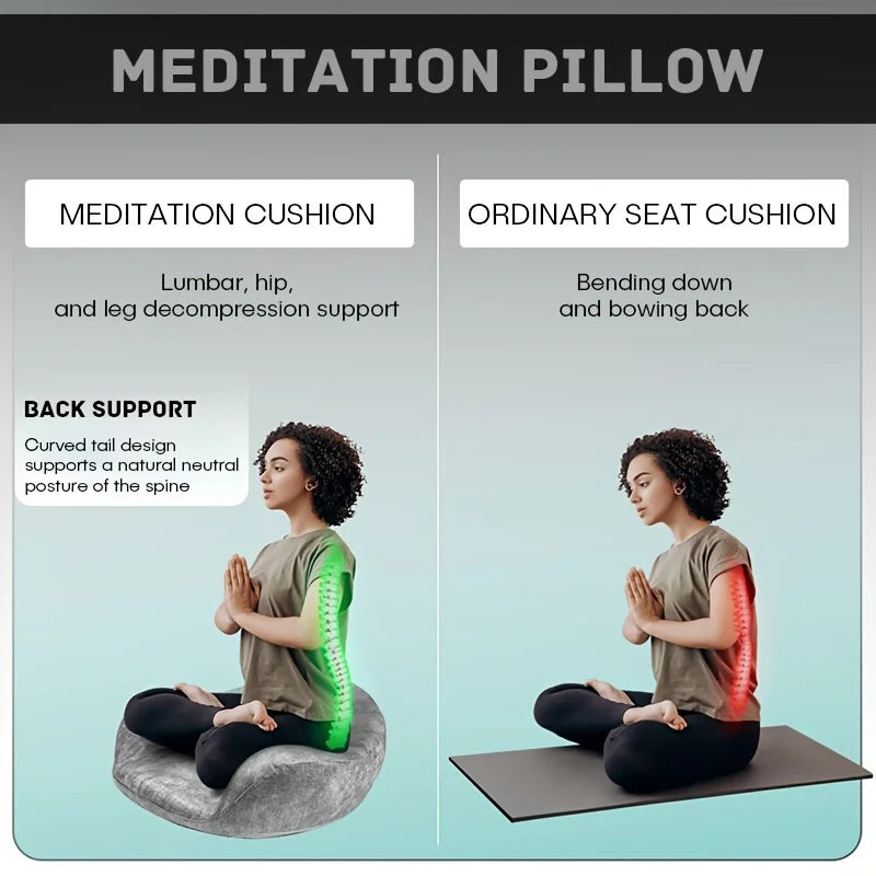 Coussin de méditation grand format à mémoire de forme