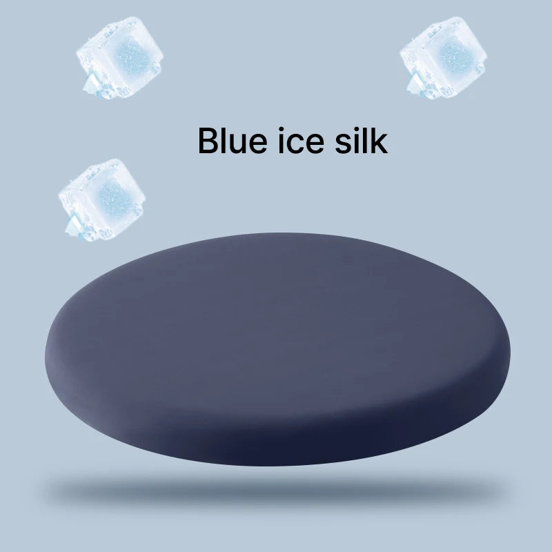 Coussin d'assise rond en soie glacée