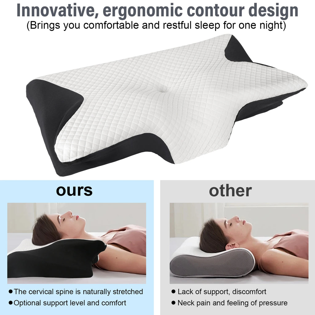 Oreiller cervical profilé à mémoire de forme