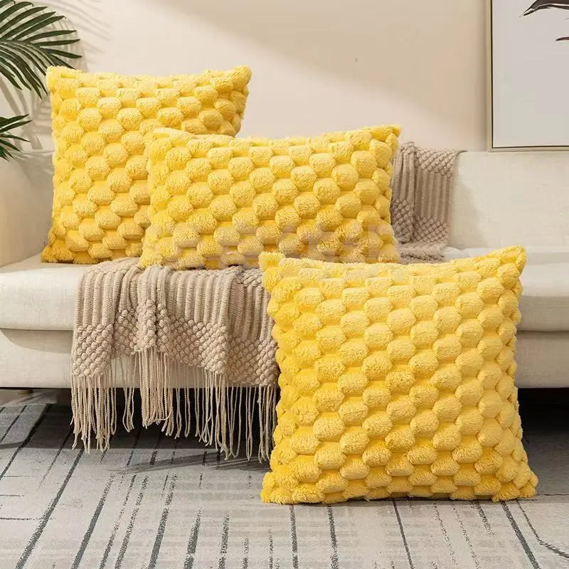 Housse de coussin 3D texturée