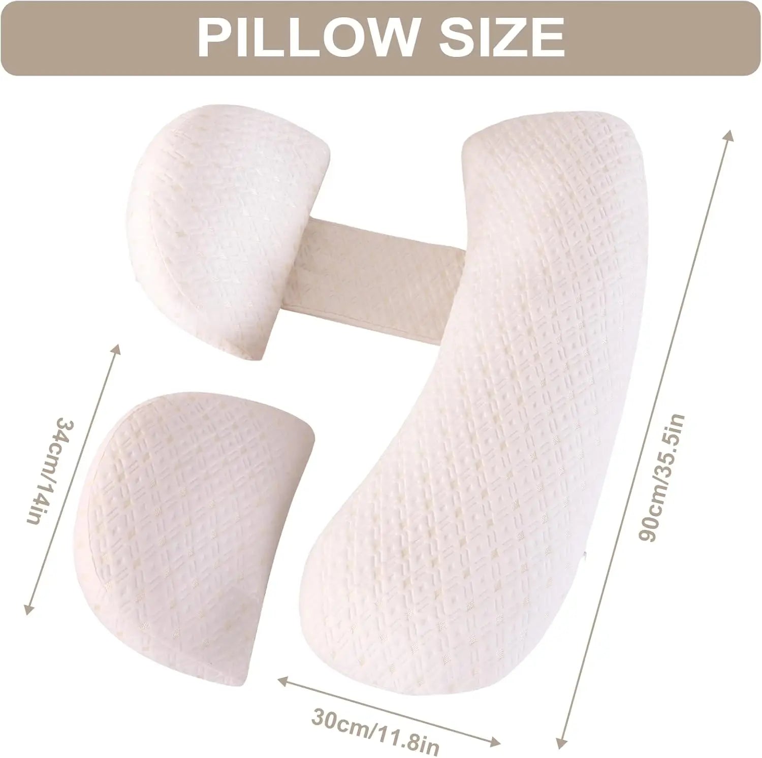 Oreiller de grossesse à cales ajustables