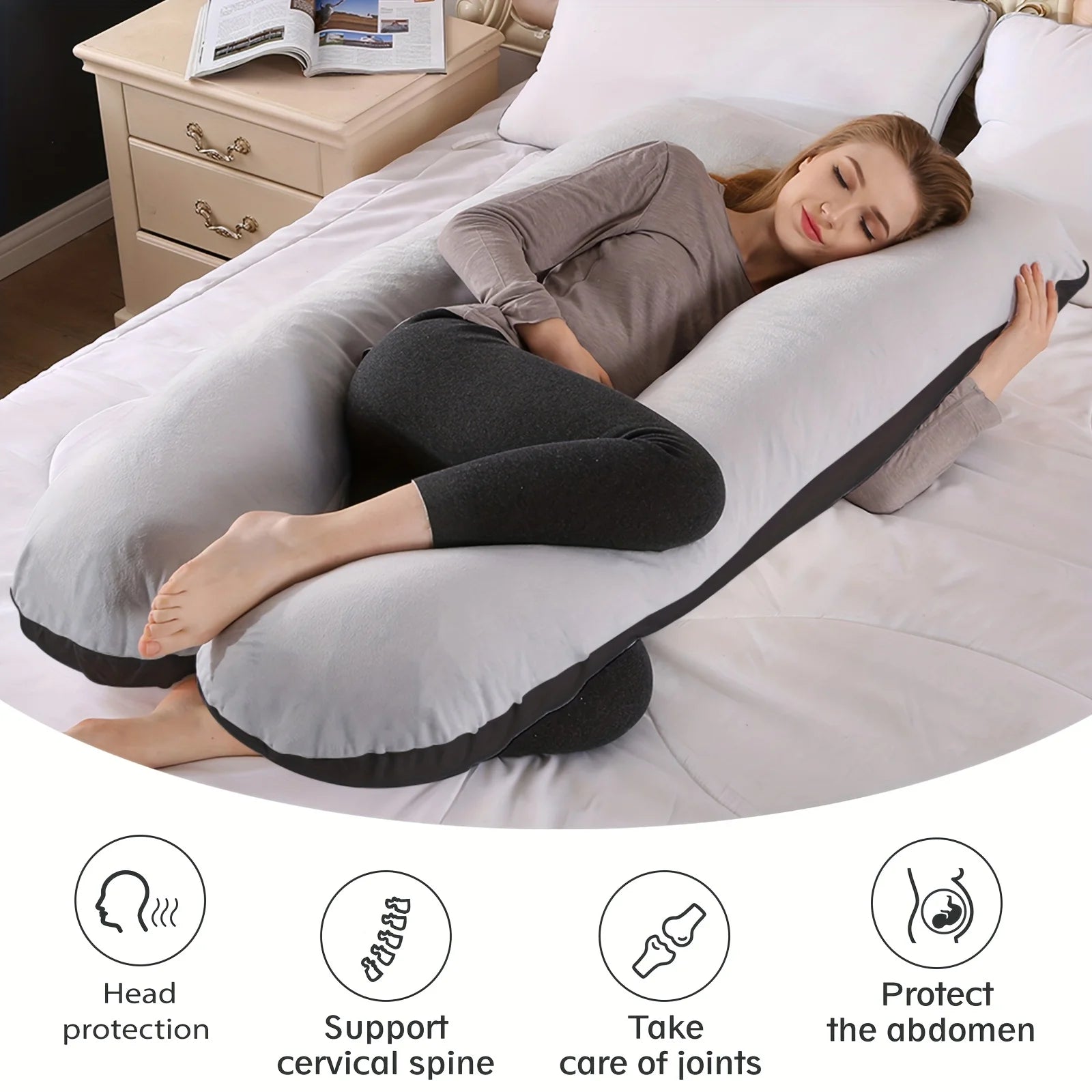 Oreiller ergonomique en forme de U