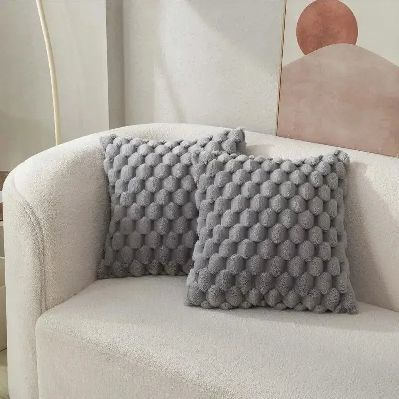 Housse de coussin 3D texturée