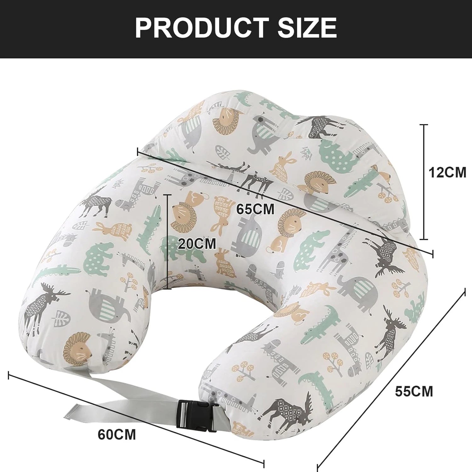 Coussin d'allaitement coton et fibre