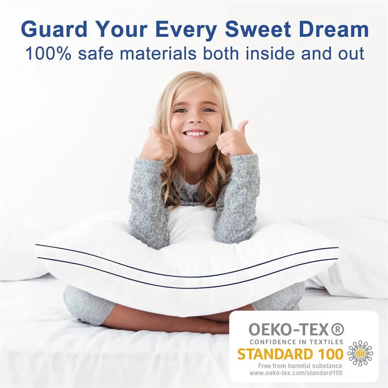 Oreiller en plumes et duvet d'oie grand confort