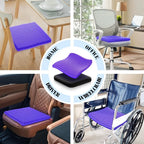 Coussin d'assise gel violet compact