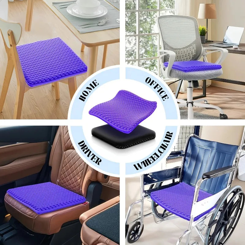 Coussin d'assise gel violet compact