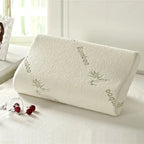 Oreiller cervical ondulé à housse bambou