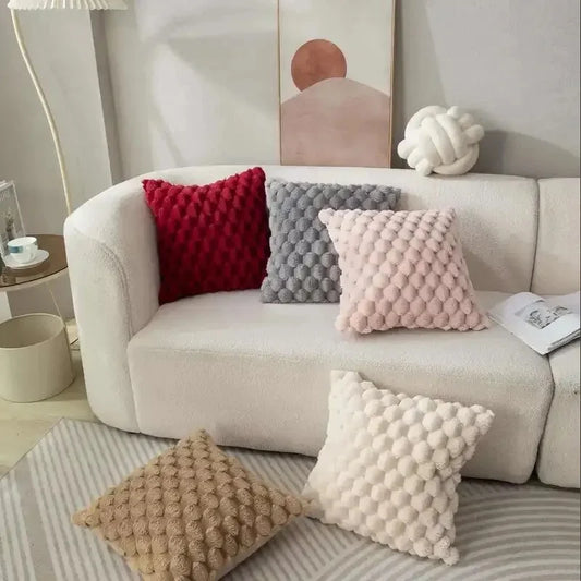 Housse de coussin 3D texturée