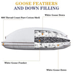 Oreiller en plumes et duvet d'oie grand confort