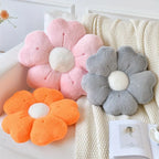 Coussin en peluche en forme de fleur