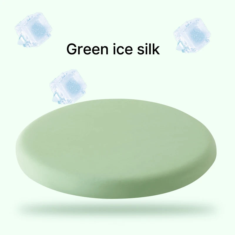 Coussin d'assise rond en soie glacée