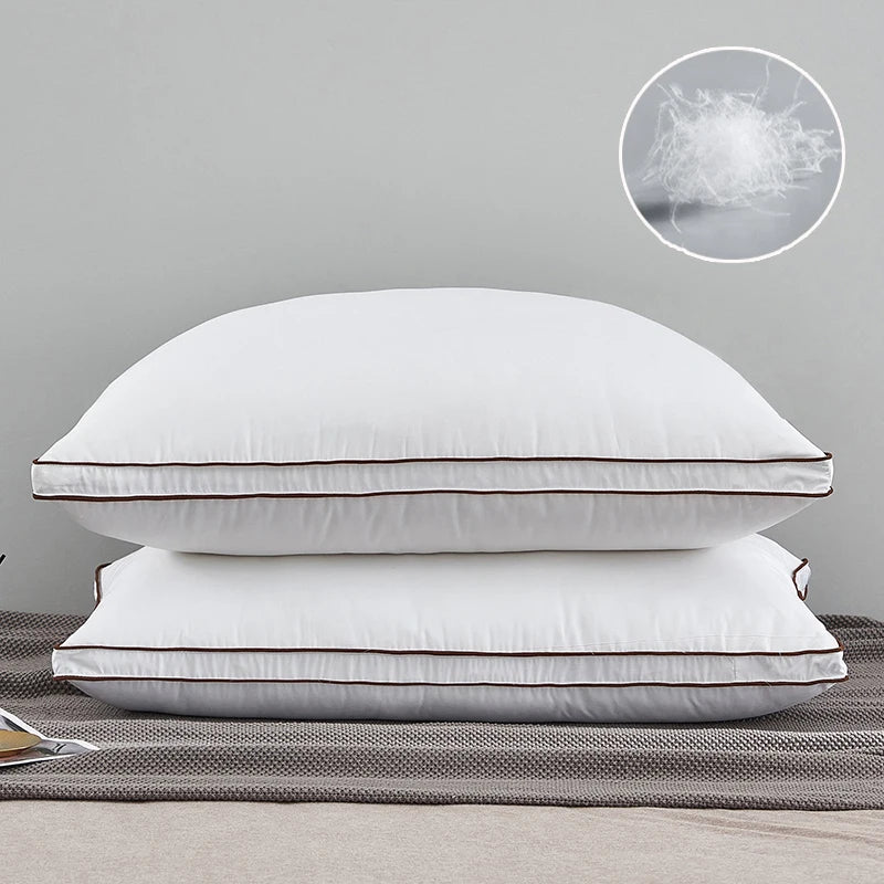 Oreiller en plumes et duvet d'oie grand confort