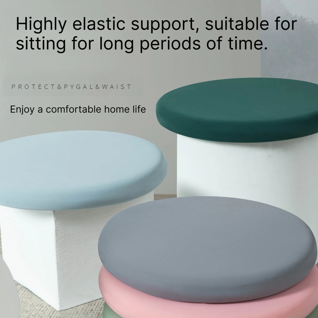 Coussin d'assise rond en soie glacée