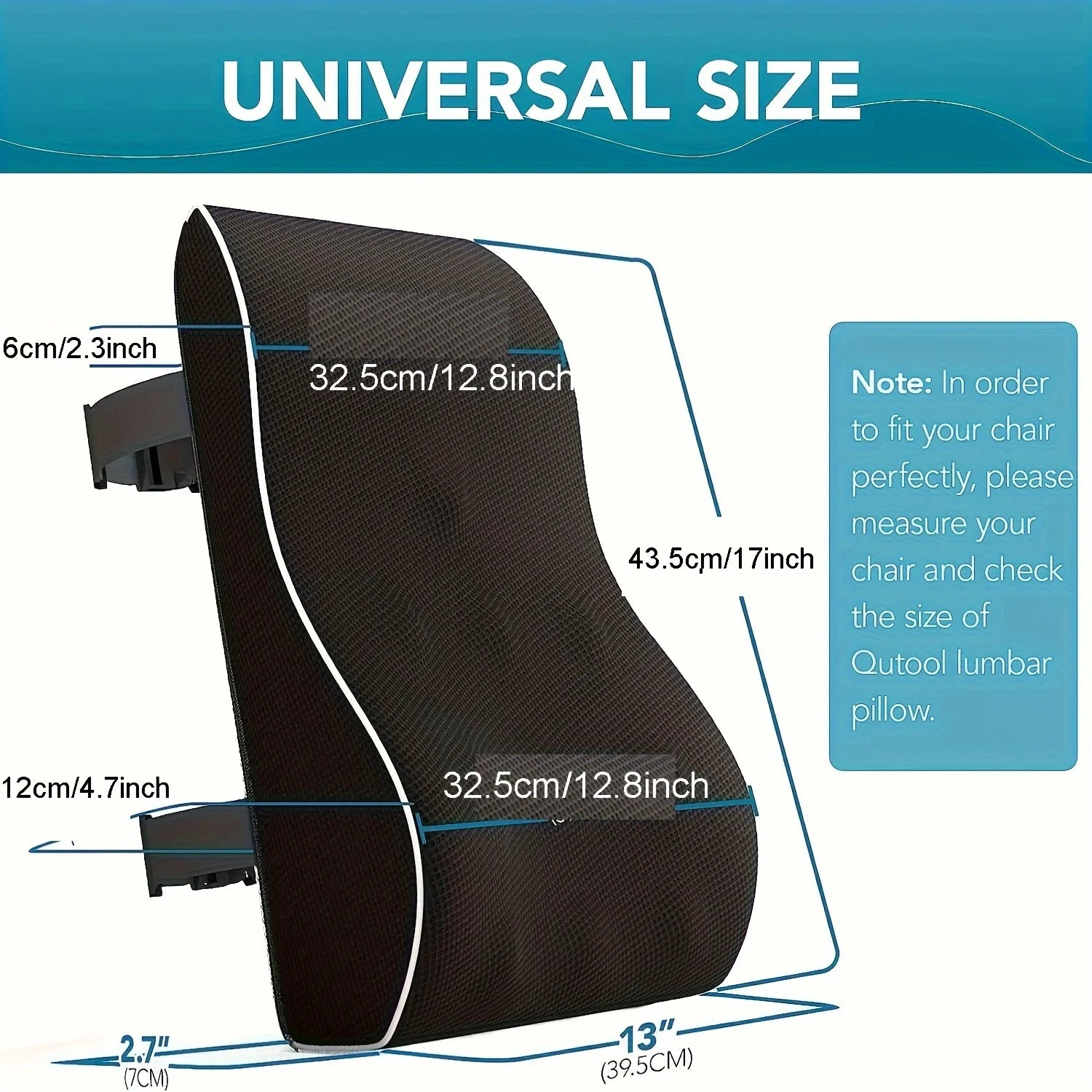 Coussin lombaire ergonomique à sangle réglable
