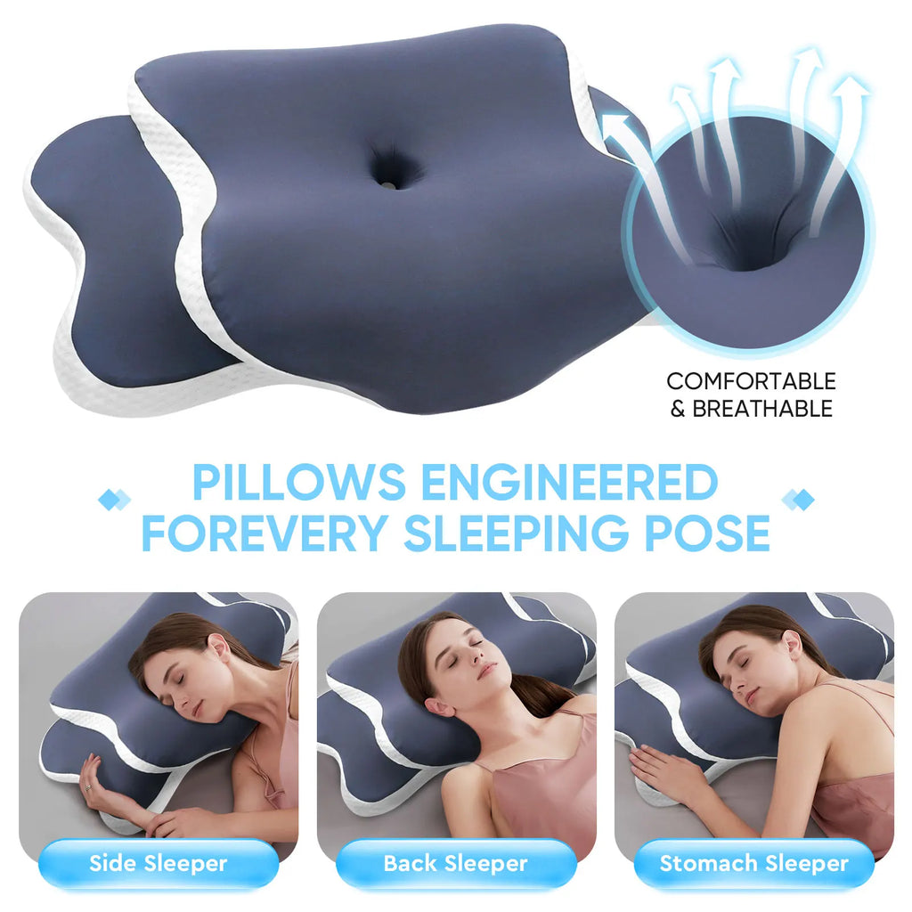 Oreiller cervical double hauteur