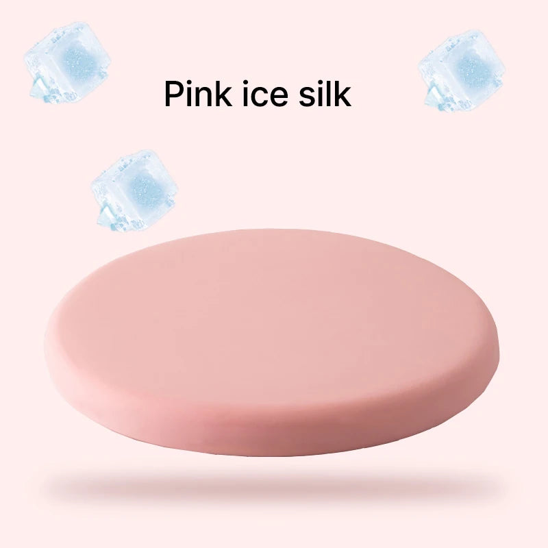 Coussin d'assise rond en soie glacée
