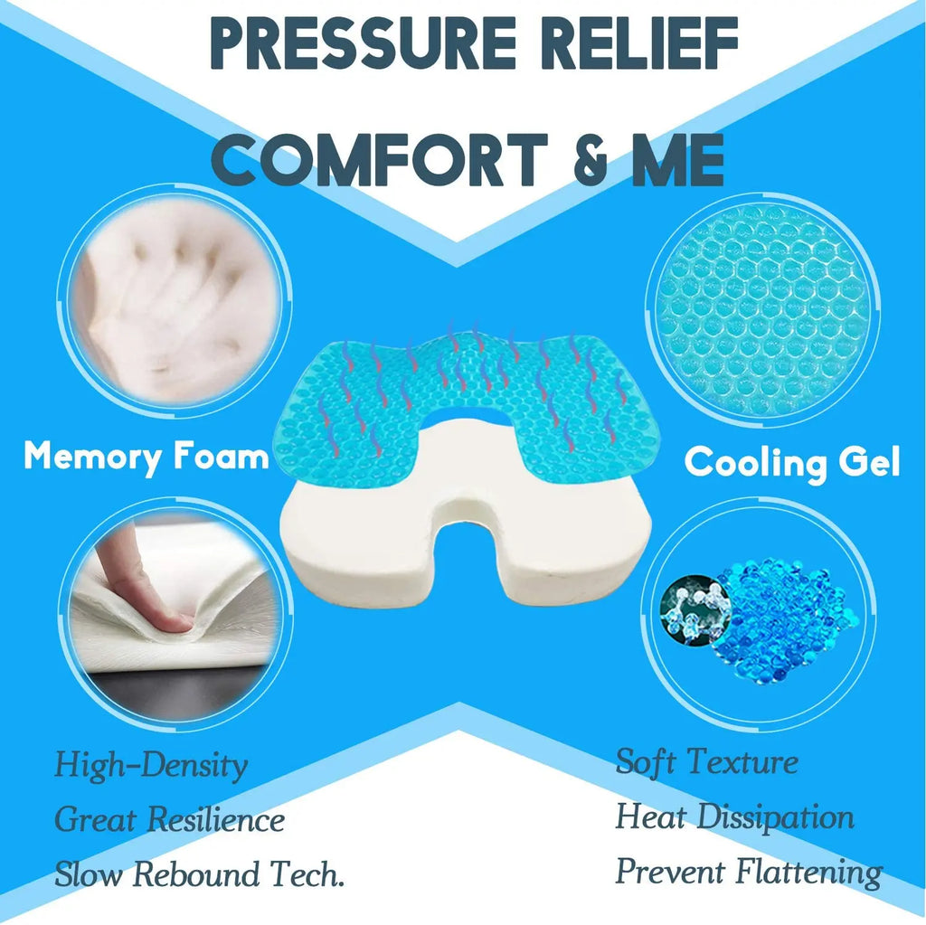 Coussin d'assise gel à mémoire de forme en U