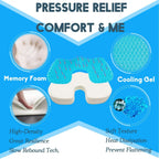 Coussin d'assise gel à mémoire de forme en U
