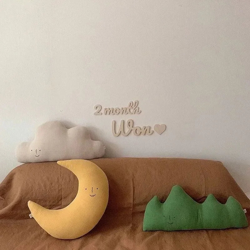 Coussin brodé style nordique pour enfant