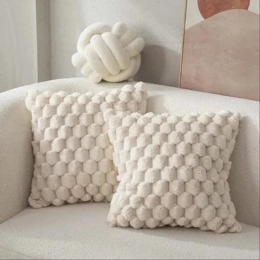 Housse de coussin 3D texturée