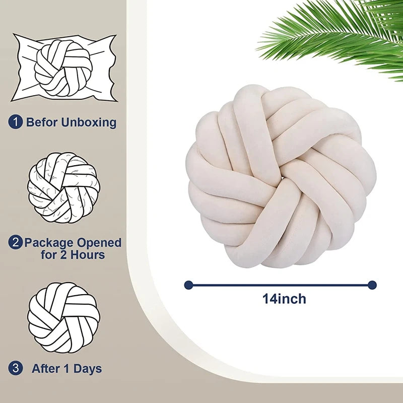 Coussin nœud rond décoratif