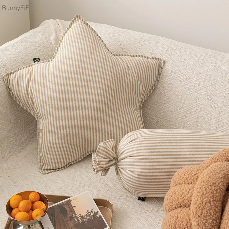 Coussin patchwork cousu main