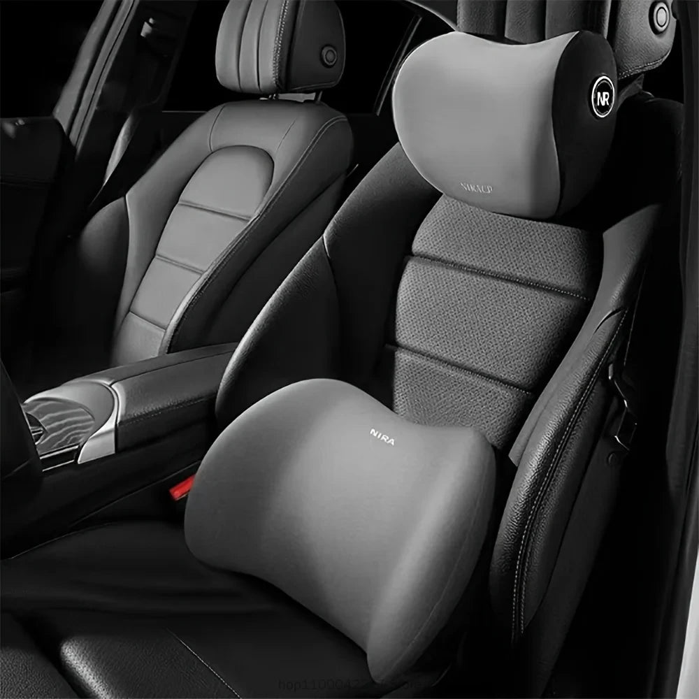Appui-tête et coussin lombaire pour voiture