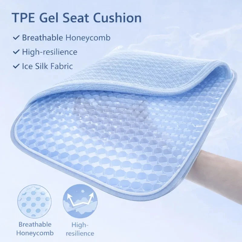Coussin d'assise voiture gel & soie glacée