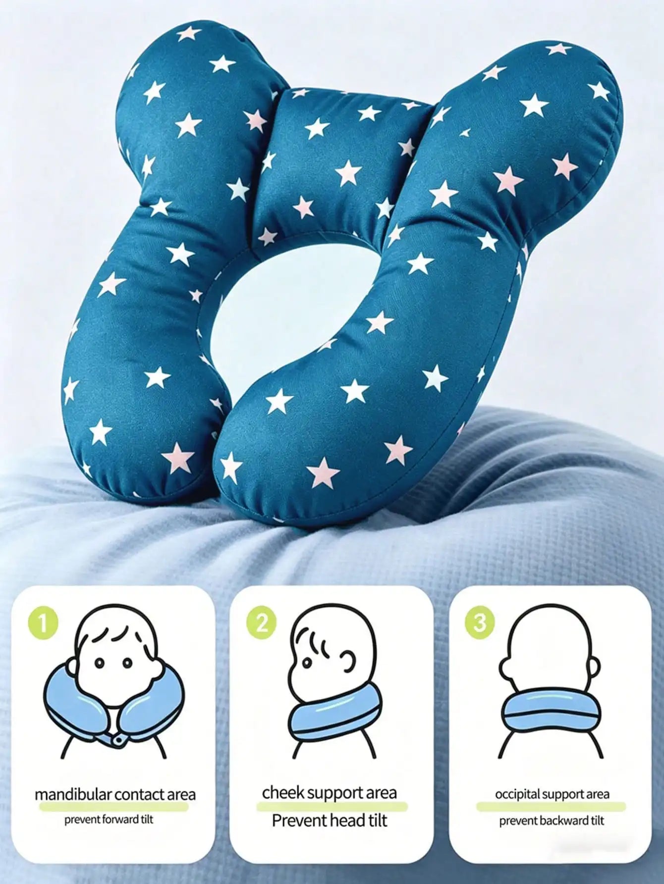 Tour de cou pour bébé en forme de U