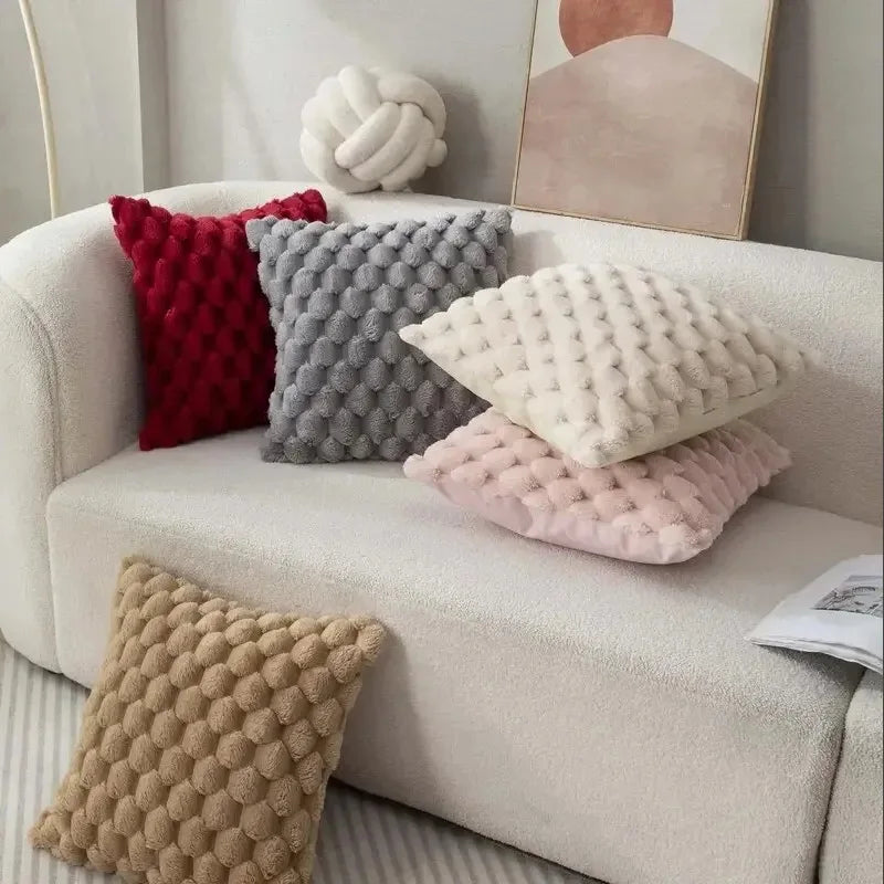 Housse de coussin 3D texturée