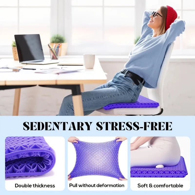 Coussin d'assise gel violet compact