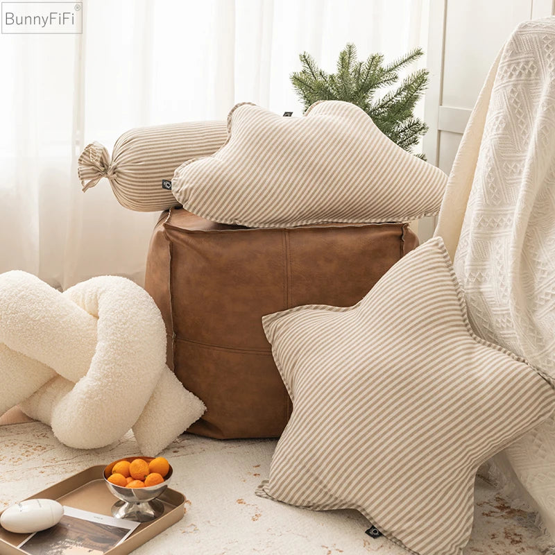 Coussin patchwork cousu main