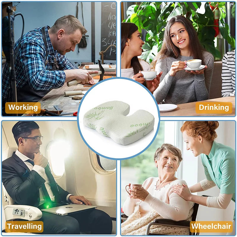Coussin d'assise gel à mémoire de forme en U
