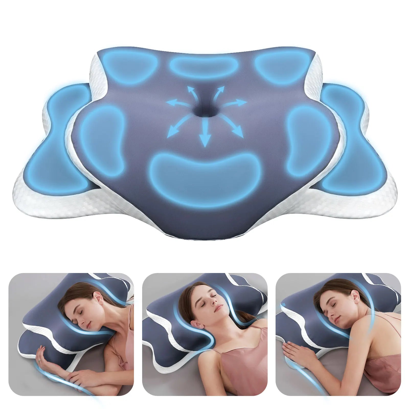 Oreiller cervical double hauteur